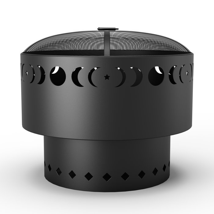 Ebern Designs Yordan 19.69" H x 23.62" W Iron Wood Burning Outdoor Fire